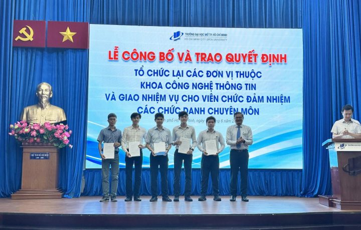 THÔNG BÁO VỀ VIỆC TỔ CHỨC LẠI VÀ GIAO NHIỆM VỤ CÁC CHỨC DANH GIÁM ĐỐC, PHÓ GIÁM ĐỐC CHƯƠNG TRÌNH THUỘC KHOA CÔNG NGHỆ THÔNG TIN